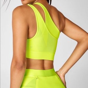 Fabletics Asymmetrical Neon Sports Bra